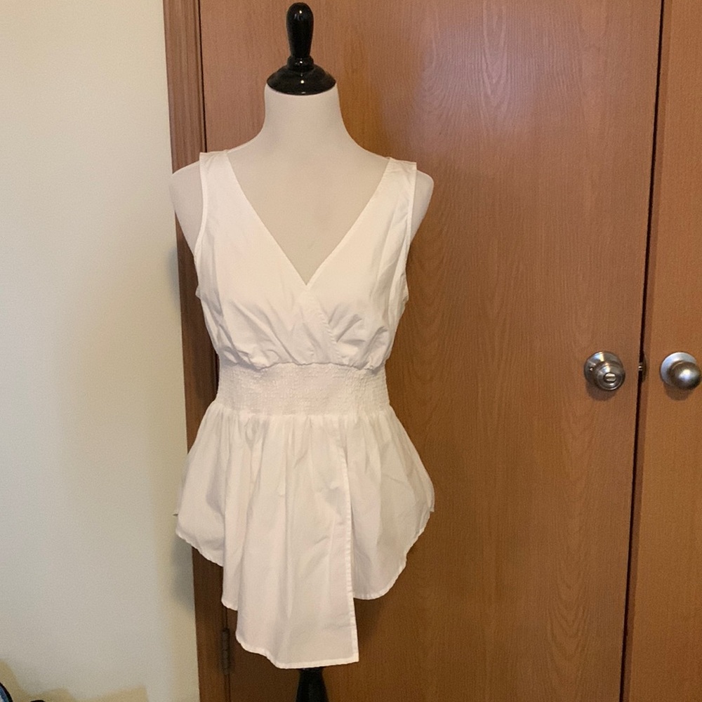 Maeve Anthropologie sleeveless peplum top